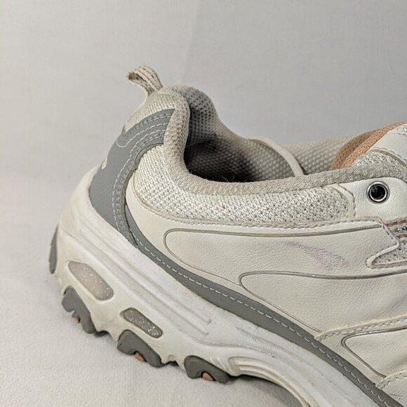Skechers D'Lites 11 US Women Leather Sneakers Shoes White Pink Silver 11587 WGOR - Picture 9 of 15
